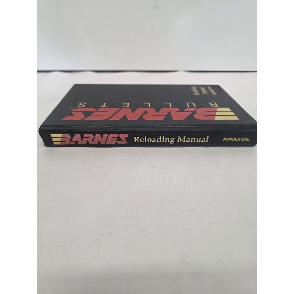 Barnes Bullets Reloading Manual Number One Hardcover 1992 Vintage Reference - Picture 3 of 4